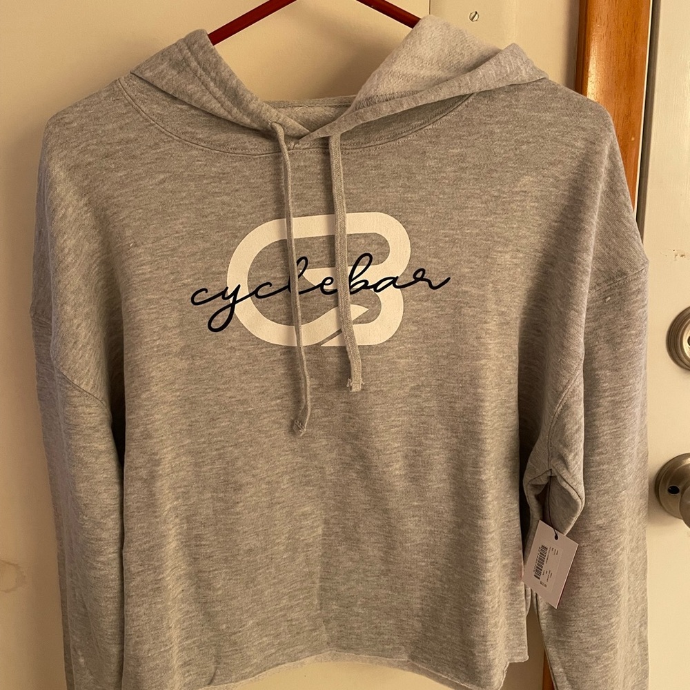 Never worn Cropped CycleBar hoodie